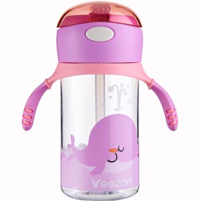 China BPA Free Kids 350ml Small Capacity Water Bottle With Straw BPA FREE Juice Cup for sale