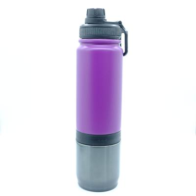 China Sustainable Double Wall Stainless Steel Water Bottle With Storage Compartment for sale