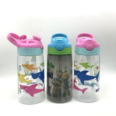 China Kids Eco BPA Free Plastic Water Bottle Food Grade Design Cute Water Bottle With Handle for sale