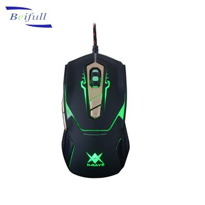 China Custom Programming USB Optical Gaming Mouse USB Wired Gaming Mouse With Led Flashing Light for sale