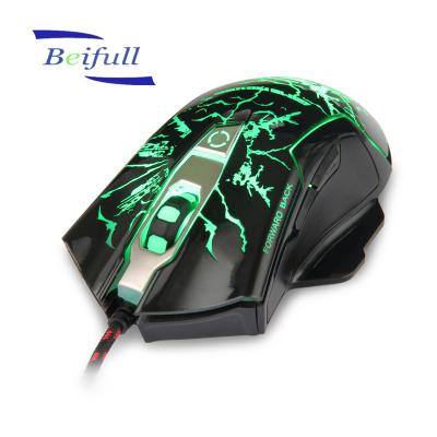 China High Quality USB Gaming Optical Mouse Wired 7d Gaming Mouse With Led Flashing Light for sale