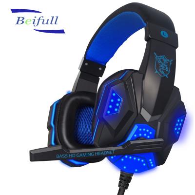 China With Microphone And LED Light Headband Gaming Headset High Quality Earphone With Led Light for sale