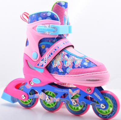 China GOSOME GX-1606 Integrated Skate Purple Butterflies Roller Skate For Teenagers Cheap Roller Skates 26-29 for sale