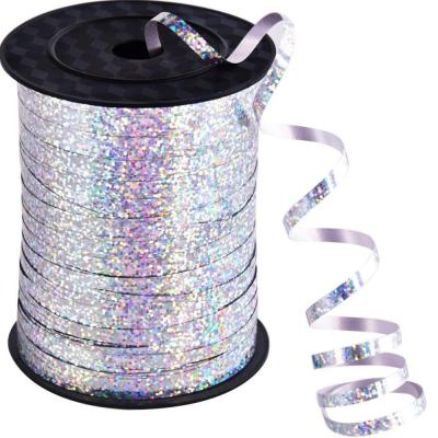 China Wholesale Holographic Plain Balloon Poly Edging Ribbon For Decoration for sale