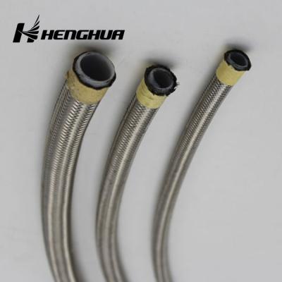 China Nylon Cotton Cover Braided Oil Hose Fule Rubber Hose Line for sale