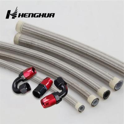 China Nylon Cotton Over Stainless Steel Braided Ptfe Fuel Line Oil Gas Hose à venda