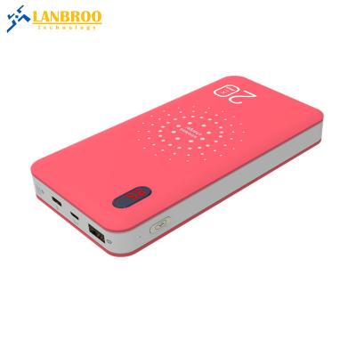 China Custom Wireless Power Bank 20000mAh with 3-IN-1 Cable LED Screen Display Type-C Smart Mobile Phone Powerbank Charger for sale