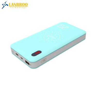 China Unique Design Wireless Power Bank with 3-IN-1 Cable 20000mAh Digital Display Li-on Polymer Mobile Powerbank Charger for sale