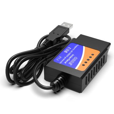 China Universal factory price! ELM327 OBD 2 16 Pin Male Plug to Mini USB Power Cable Scanner Charging Works for All Automotive for sale