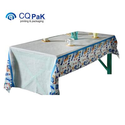 China Factory Made Disposable Tablecloths Plastic Cover Roll Table Cloth PVC EVA Waterproof Printed Table Cloth for sale