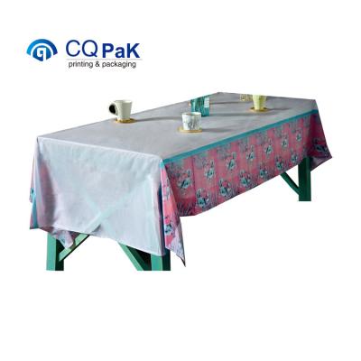 China Factory Direct Sale Disposable PVC EVA Waterproof Printed Plastic Table Cloths With Elastic Cloth Printing Table Cloth for sale