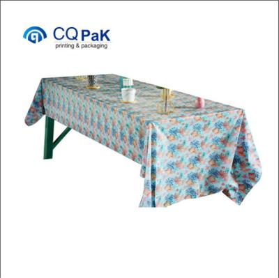 China Excellent Factory Supply Transparent Disposable PVC Cover Black EVA Waterproof Printed Table Cloth Direct PVC Plastic Tablecloth for sale