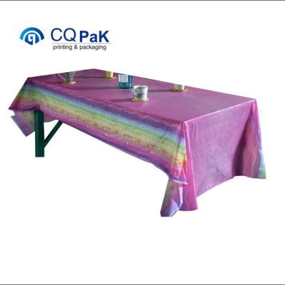 China Hot Sale Disposable Camping Cloth Tablecloth PVC EVA Waterproof Printed Plastic Table Cloth Disposable Bulk Table Cloth for sale