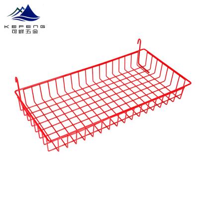 China Cliping On Shelf High Quality Custom Metal Wire PE Coated Fridge Freezer Basket for sale