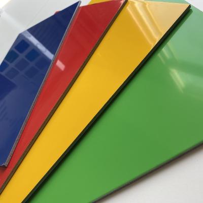 China 4mm modern color PE/PVDF coated mirror exterior wall cladding ACP panel fireproof alucobond aluminum composite panel for sale