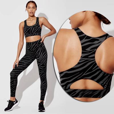 China Breathable Camouflage Printed Fitness Gym Wear Yoga Bra Sports Underwear Vest Bra Women for sale