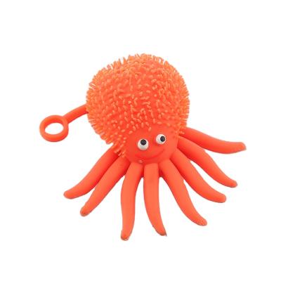 China Kid's Toy Gifts Squid Soft Yo-Yo Toy with String Light Light Up Stretchy Toy TPR Ball for sale