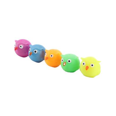 China Cute Educational Cartoon Toy Owl Animal Shape Promotional Squishy Toy Custom PU Plastic Decompression Toys for sale