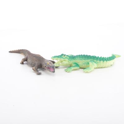 China Kids Fun Toys Custom Large Lizard Crocodile Model Soft Plastic Stretch Toy Simulated Animal Fashion Animal Set for sale