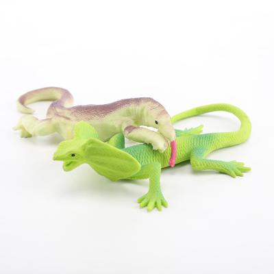 China Children Fun Toys Custom Small Simulated Toys Set 12pcs In Display Box Color Change Crocodile Chameleons Lizards Chameleons Toys Plastic Wild Animal Toys for sale