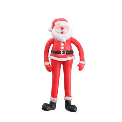 China TPR / Amazon TPR Plastic Santa Claus Custom Plastic / Silica Gel Christmas Tree Decoration Santa Claus Soft Plastic Pendant Toy for sale