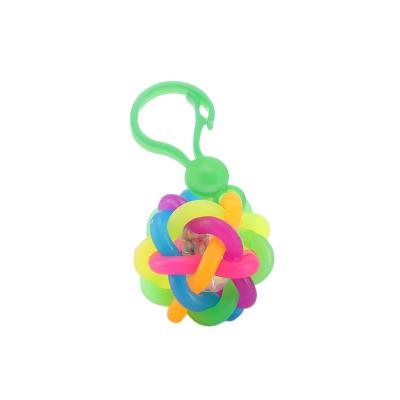 China Educational DIY Toys Various Customized Built-in Bowling Led Ball Pet Toy Braided TPR Silicone Soft Plastic Ball Luminescent Ball Led for sale