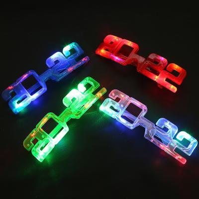 China Wholesale Multicolor Flashing Led Color Holiday LED Flashing Light Up Glasses 2022 New Year Led Eye Glasses Led Toys Club Concert Party Kids 100 Pcs for sale