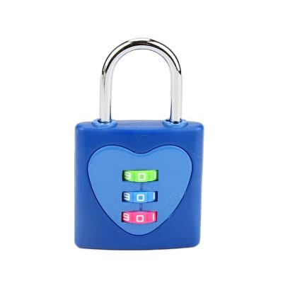 China Cute Metal Combination Padlock Digit Cartoon Heart Lock for sale