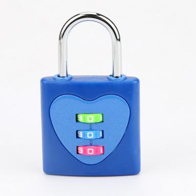 China Cute Metal Mini Password Padlock Digit Cartoon Heart Lock for sale