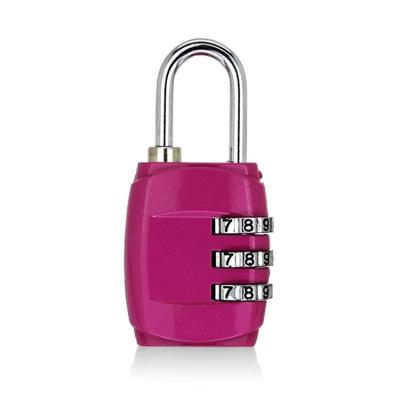 China Metal Baggage Travel Lock 3 Dial Digit Lock Combination Suitcase Luggage Metal Code Password Lock Padlock for sale