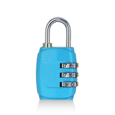 China Zinc Alloy Metal 3 Digit Combination Padlock Luggage Lock for sale