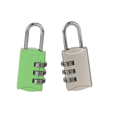 China Metal Combination Lock Gym Password Padlock 3 Digital Towels Metal Luggage Lock for sale