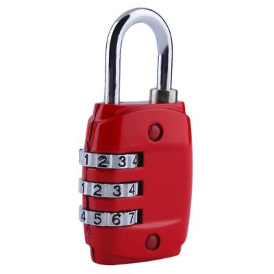 China Adjustable Metal 3 Digit Combination Locks Metal Luggage Lock Padlock Travel Lock for sale