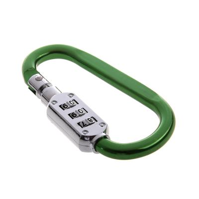 China Gym Combination Lock Aluminum Alloy Password Carabiner Zinc Alloy With Coded Lock Combination Lock Carabiner Secret Hooks for sale