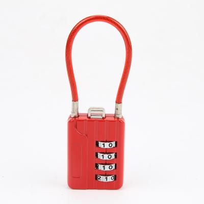 China 3 Zinc Alloy TSA Suitcase Cable Combination Luggage Protector Lock Travel Digital Reset Lock for sale