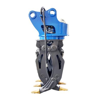 China Construction worksÂ   Flexible Operation Log Grapple Mini Excavator Timber Grapple for sale