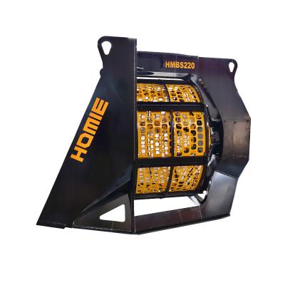 China 20 Ton Demolition Construction Machinery Attachments Soil Screen Bucket Excavator for sale