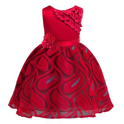 China New Design Sweet Girl's Princess Embroidered Dress for sale