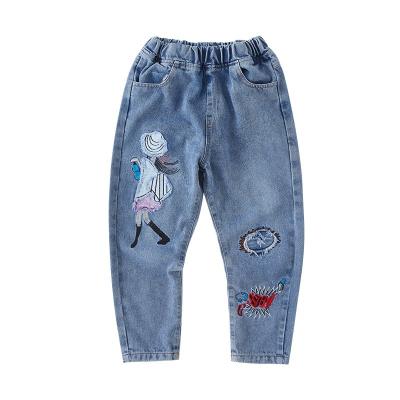 China Color Fade Proof New Spring And Fall Girls Older Middle And Older Kids Jeans for sale