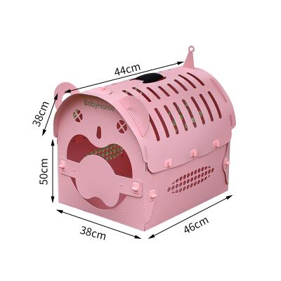 China Waterproof Cool Keeping Dog House Plastic Pet House Ventilate Puppy Shelter For Indoor Outdoor Use With Roof for sale