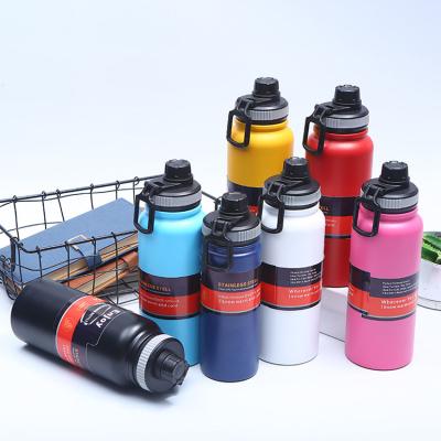 China PORTABLE 304 Hot Cold Vacuum Reusable 800ml Stainless Steel Space Cups Sport Water Bottles For Camping for sale