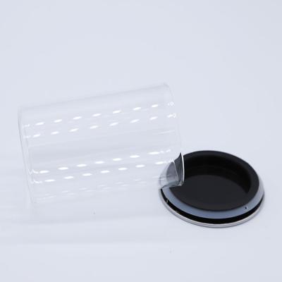 China High Quality Microwavable Clear 500ML Borosilicate Glass Stocked Storage Jars With Stainless Steel Lid Seal Glass Jar for sale