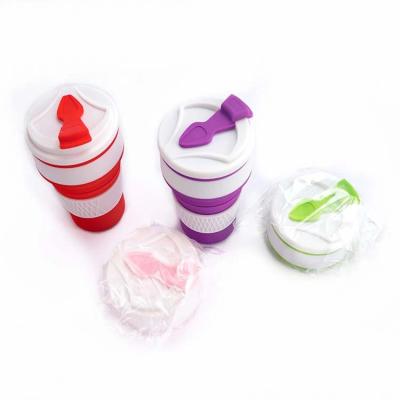 China Viable Collapsible Water Bottle Silicone Cups Collapsible Silicone Travel Silicon Folding Cup Cup With Straw for sale