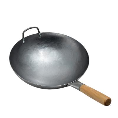 China Large Size Sustainable Cast Iron Wok Carbon Steel Wok Stove Chinese Iron Wok Chinese for sale