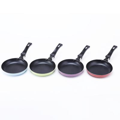 China Viable Top Selling Novelty No Stick Colored Steak Wok Kitchen Cookware Mini Frying Pan Without Pot Cover for sale