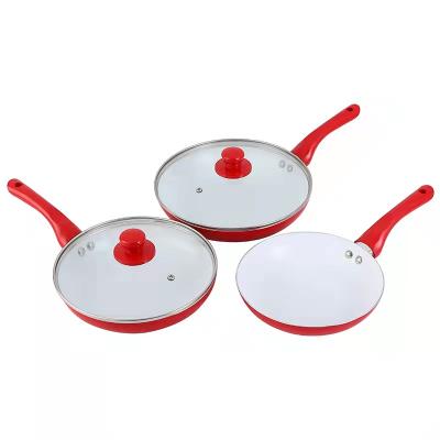 China Viable wholesale professional white non ceramic coating stick skillet cookware pot sets for sale