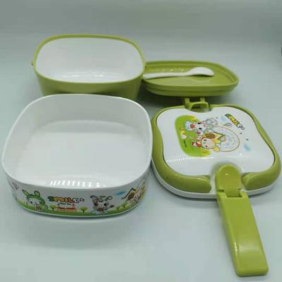 China Three Layer Microwavable Cute Plastic Bowl for Work and School for sale