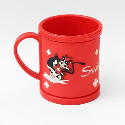 China High Quality Cheap Custom PVC Soft Plastic Epoxy Viable Pattern Mug Exquisite Advertising Mug for sale