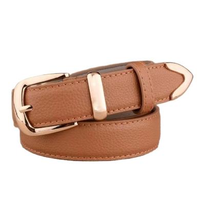 China Free time manufacturer direct selling soft casual faux leather belt, painted belt, alloy buckle belt for women for sale