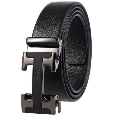 China New Genuine Automatic Buckle Men's Cowhide Leather Belt Buckle Belt Fashionable and Beautiful Strong and Durable Trend for Men for sale